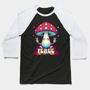 Mushroom Design Baseball T-Shirt